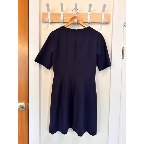J. CREW Short Sleeve Mini Bi-Stretch Wool Dress Navy Blue Women's 6 Small - Picture 8 of 10